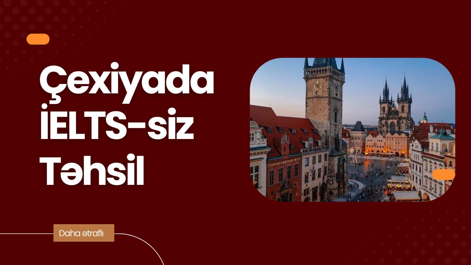 Çexiyada İELTS-siz Təhsil